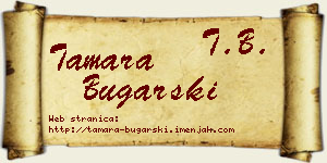 Tamara Bugarski vizit kartica